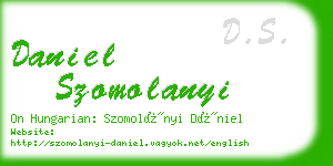 daniel szomolanyi business card